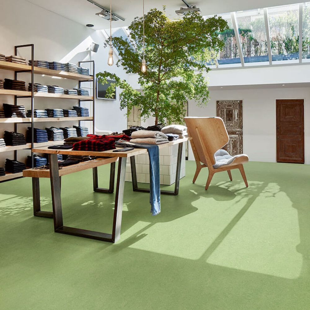 marmoleum vloer groen